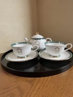 Disney ミッキーマウス　ティーカップ2客セット ティーポット付き