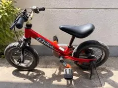 d-bike ディーバイク ワンタッチ ペダル付き キッズ自転車 赤 - メルカリ