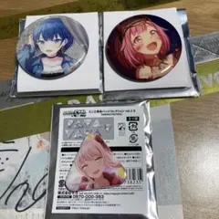 プロセカ グリッター缶バッジ ミニ三角缶バッジ 瑞希 えむ 遥