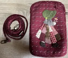 ★新作★スーちゃん　ショルダー（iPhone・ポーチ2）ハンドメイド　赤系