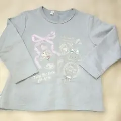 【110cm】しまむら リボン刺繍 トップス トレーナー　後ろフリル　女の子