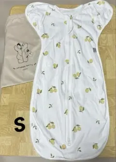 Coperta コペルタ　スワドル メリー レモン柄　Sサイズ おくるみ　袋付き