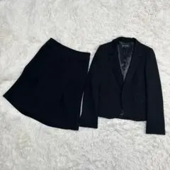 ✴︎ INDIVI インディヴィ　セットアップ　ウール　ジャケット　スカート　黒