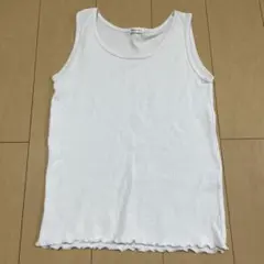 ワッフル素材 タンクトップ ホワイトのサムネイル