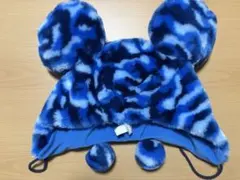 ディズニー ファンキャップ 青 水色 迷彩 レア ヒョウ柄 値下げ中
