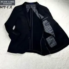 最高峰の気品 バーバリーブラックレーベル ジャケット ノバチェック 黒 M
