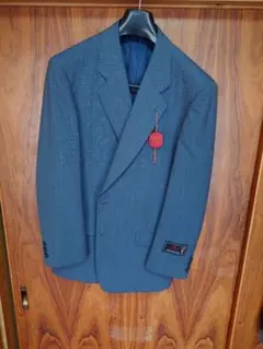 【高級生地 Scabal】スキャバル スーツ ブルー ストライプ A-5