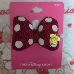 ミニーマウス リボン ヘアクリップ ディズニーランド ディズニーシー