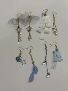 カジュアルピアスセット 4ペア