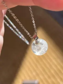 コレクション級・天然ホワイトスノーファントムクォーツ ネックレス 