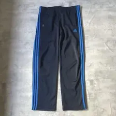 adidas アディダス　ジャージパンツ　ブラック　ブルー
