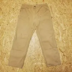 KAPITAL キャンバスダック バイカラー 七分丈 パンツ L クロップド 茶 