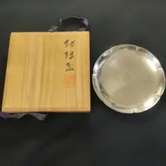 純銀 宮本商行 鎚目プレート 約18.3cm 銀製皿 シルバー 高級 和食器 純銀 宮本商行 鎚目プレート 約18.3cm 銀製皿 シルバー 高級 和食器