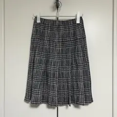 PLEATS PLEASE イッセイミヤケ ツイード 転写柄 ロングスカート - メルカリ