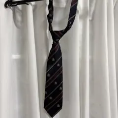 EASTBOY ネクタイ ネイビー バーガンディー ストライプ