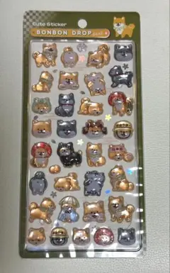 クーリア ボンボンドロップシール 和柄 柴犬