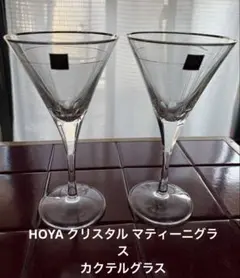 HOYA クリスタル マティーニグラス 2客セット