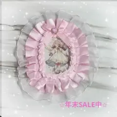 【27】硬質トレカケース　ホイップデコ　レースデコ　ピンク　リボン