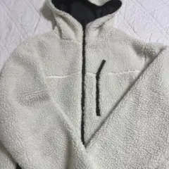 WEGO フリースフードジャケット ホワイト　S