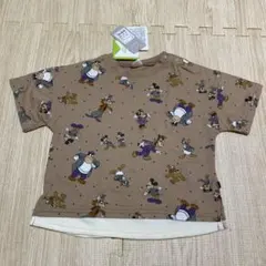 フタフタ レトロミッキー 総柄 Tシャツ 90cm 新品タグつき