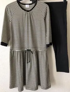 【next】♡キッズガール ボーダーワンピ+レギンスセット♡