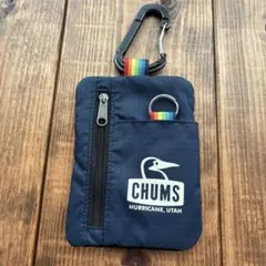 チャムス　CHUMS スプリングデール キーコインケース　カラビナ付き　美品