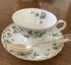 ナルミ NARUMI　ティーカップ&ソーサー&スプーン　ペアセット　鳴海製陶