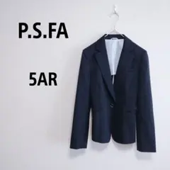 【美品】レディース　スーツ　5号　ストライプ　ウールブレンド　フォーマル　黒