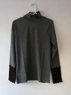 mysa closet 配色テレコ袖 裏起毛プルオーバー LL