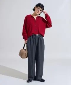 FREAK'S STORE マシーンウォッシャブル　ウールブレンド　ポロニット