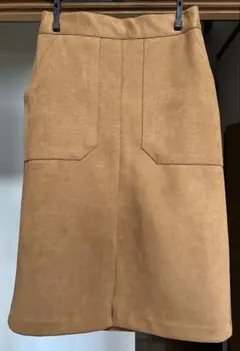 ベロア ひざ丈スカート