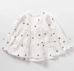 アプレレクール　130 ハート刺繍　ティアードチュニック