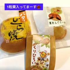 愛媛 銘菓 1粒栗丸ごとスイーツ「栗きんぐケーキ」「バターどら」「くりひろい」