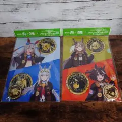 ウマ娘　　Boss缶コーヒー購入特典　クリアファイル+缶バッジセット