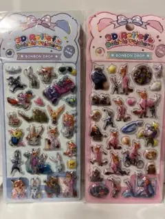 ズートピアBONBON DROP 3Dシール2シート