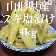 山形県産 フキ 塩漬け 4kg(1kg×4袋) 塩蔵 山ふき 蕗 山菜 野菜 - メルカリ
