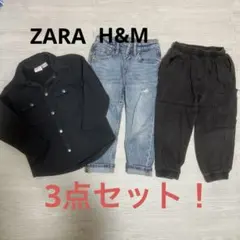 ZARA⭐︎裏起毛シャツジャケット、ライトブルーデニム、ダークグレーカーゴデニム