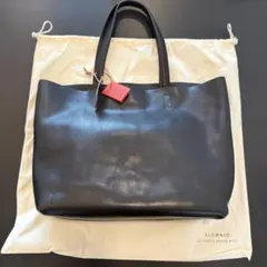 【新品同様】SLOW&CO 牛革レザー トートバッグ ブラック 定価5.5万のサムネイル
