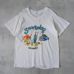 90s USA古着　Snorkeling　スーベニアTシャツ　熱帯魚　シングルのサムネイル