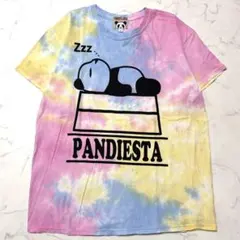 PANDIESTA パンダ ロゴ プリント タイダイ 半袖 Tシャツ Lのサムネイル