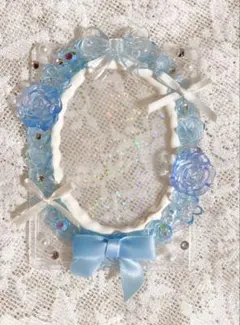 B8 トレカケース　硬質ケース　ホイップデコ　水色&ホワイト