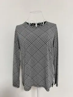 esche エッシュ　カットソー　千鳥柄　モノトーン　40 Lサイズ