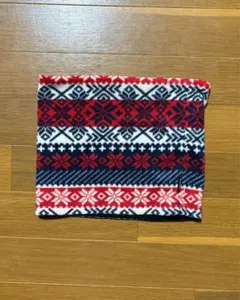 フリース ネックウォーマー 赤 青