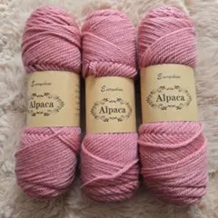 ふわふわ　アルパカ毛糸　300g　ピンクカラー　編み物　手芸
