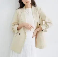 新品 OLUN linen blend jacket/リネンブレンドジャケット - メルカリ