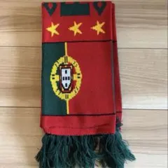 サッカー ポルトガル代表 ニットマフラー フリンジ付き