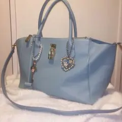 サマンサ ハンドバッグ ショルダーバッグ ライトブルー