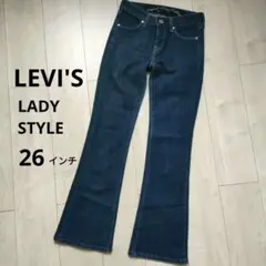 リーバイス ブーツカットデニム ダークブルー26インチM日本製Y2フレア