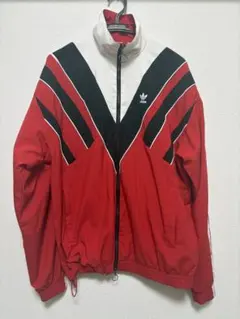 adidas ナイロンジャケット レッド/ブラック