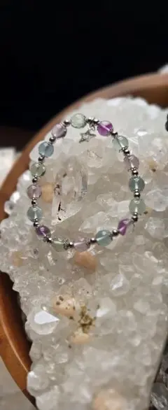 ★フローライトブレスレット 星形チャーム付き★